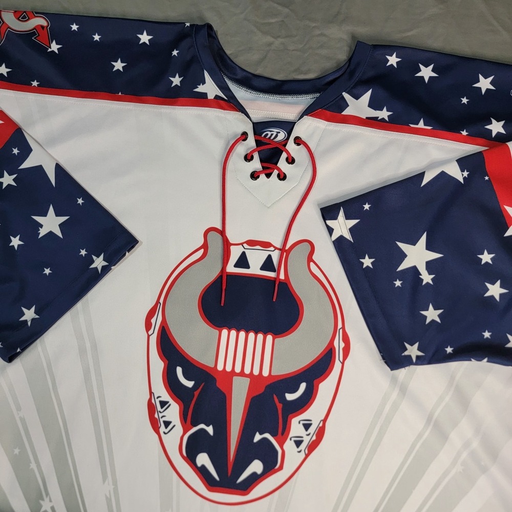 Birmingham Bulls OT Sports Jersey Men's 3XL USA Star Spangled Flag Hockey